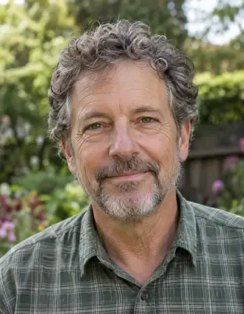 Smiling older man indoors