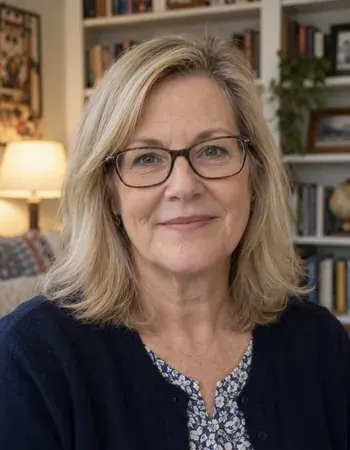 Smiling woman with glasses
