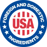 Seller claim seal reading Made with Foreign and Domestic Ingredients