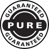 Seller claim roundel reading Guaranteed Pure