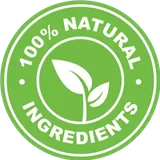 Seller claim roundel with a leaf reading Natural Ingredients