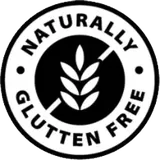 Seller claim seal with a wheat stalk reading Naturally Gluten Free